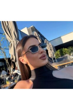 BluePepper GUPP V2 SİYAH GÜNEŞ GÖZLÜĞÜ Dikdörtgen Gold Çerçeve 55-17-140 ekartman