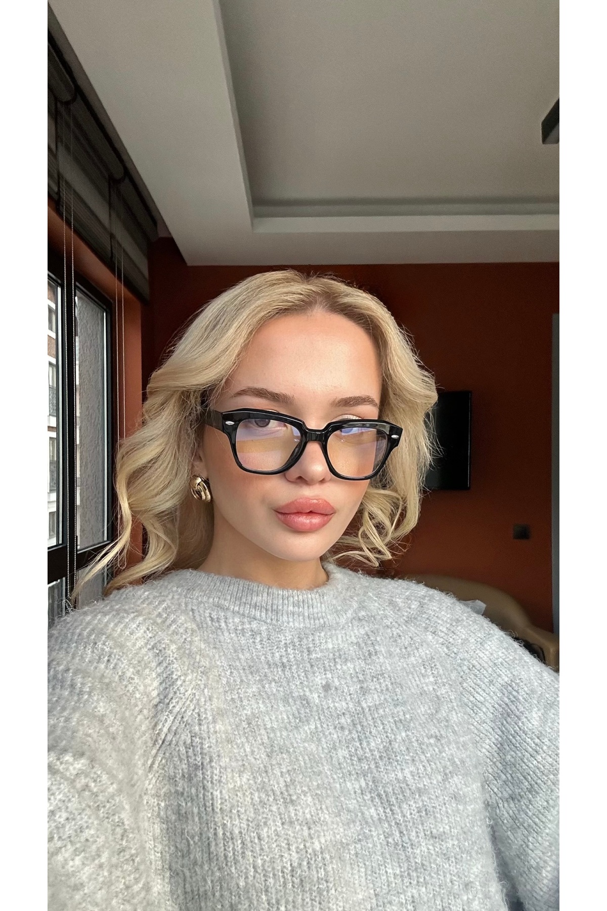 Angel Eyes Siyah Köşeli MaviIşık Korumalı Bilgisayar Gözlüğü – UV400 Koruma - Görsel 2