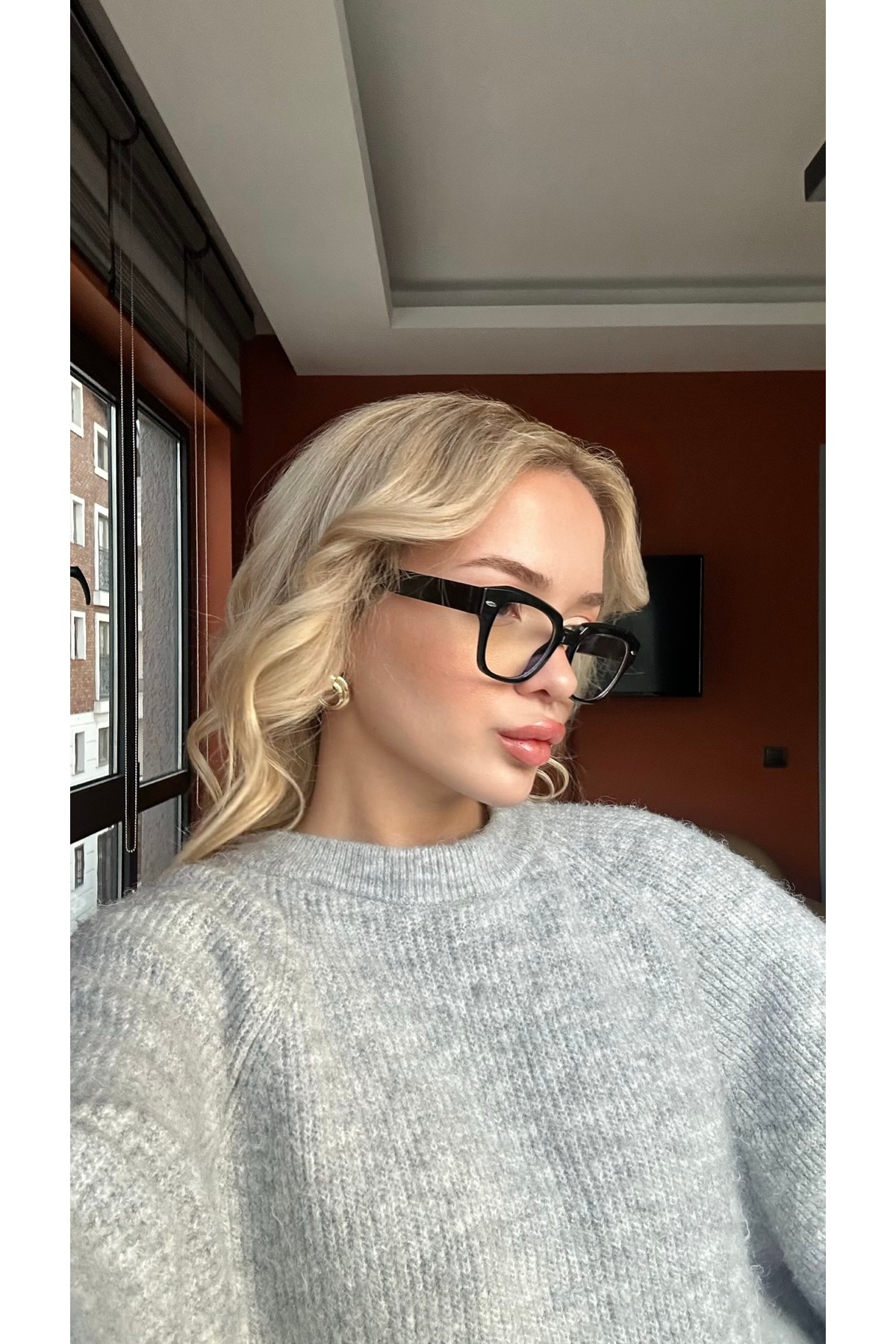 Angel Eyes Siyah Köşeli MaviIşık Korumalı Bilgisayar Gözlüğü – UV400 Koruma - Görsel 3