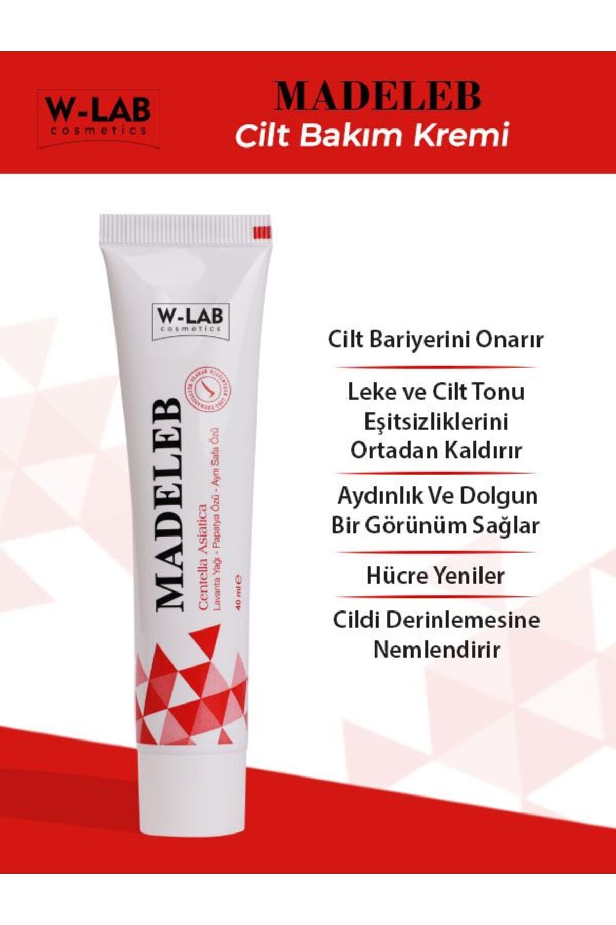 W-Lab Kozmetik Madeleb Krem 40 ml ve Madeleb Plus Jel 50 ml Set - Görsel 2