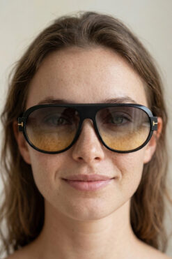 Kapin Tinnie Vintage Damla Tasarım Güneş Gözlüğü - Siyah Hardal Cam