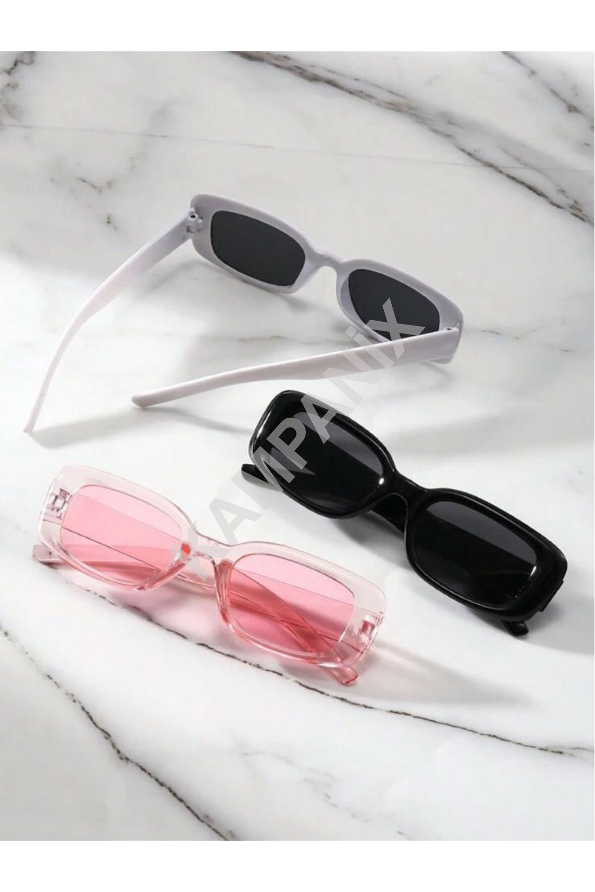 KAMPANİX YENİ SEZON YENİ FIRSAT TREND MODEL UNİSEX GÜNEŞ GÖZLÜĞÜ SETİ - Görsel 2