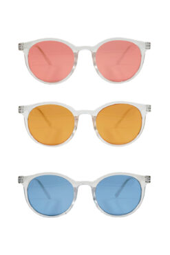 GlimmerGroove Yeni Sezon Renkli Camlı Unisex 3'lü Güneş Gözlüğü Seti