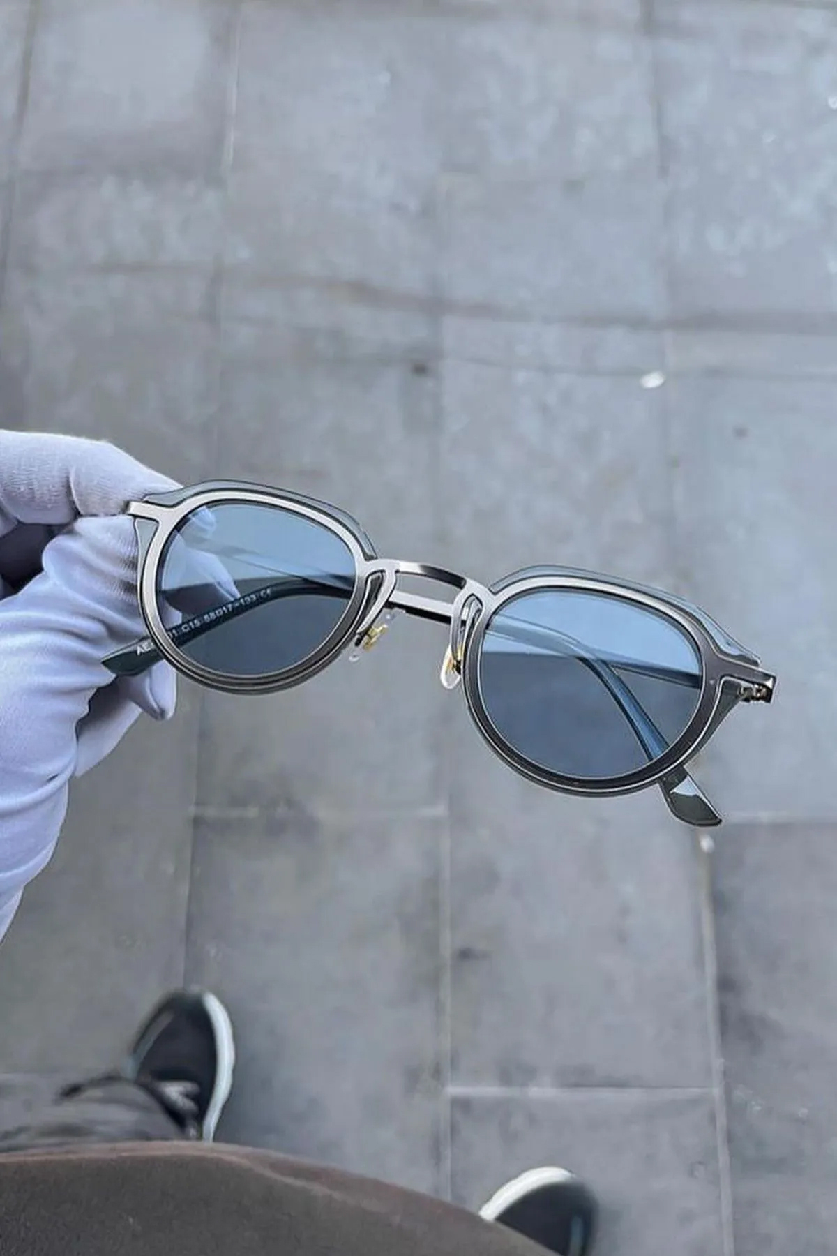 Roger Bacon Buz Mavi Unisex Güneş Gözlük Metal Çerçeve - Görsel 3