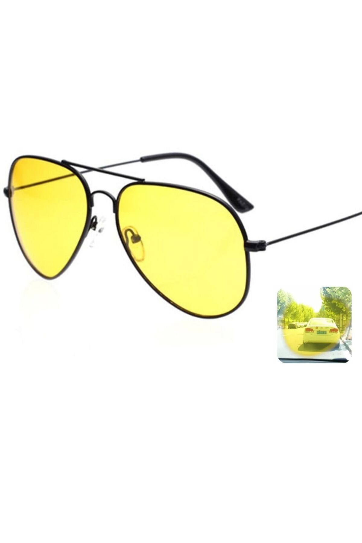 Hayatı Kolaylaştıran Ürünler Bibizde ANTİ FAR GECE GÖRÜŞ VE GÜNEŞ GÖZLÜĞÜ DAMLA MODEL GÖZLÜK - Görsel 2