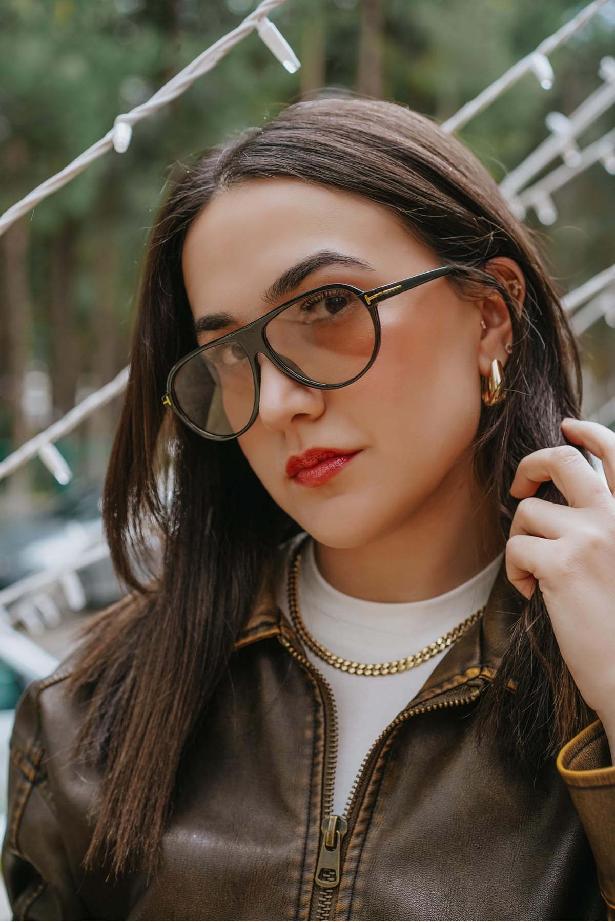 Stil Noktası TF Siyah Çerçeve Bal Cam Güneş Gözlüğü - Görsel 2