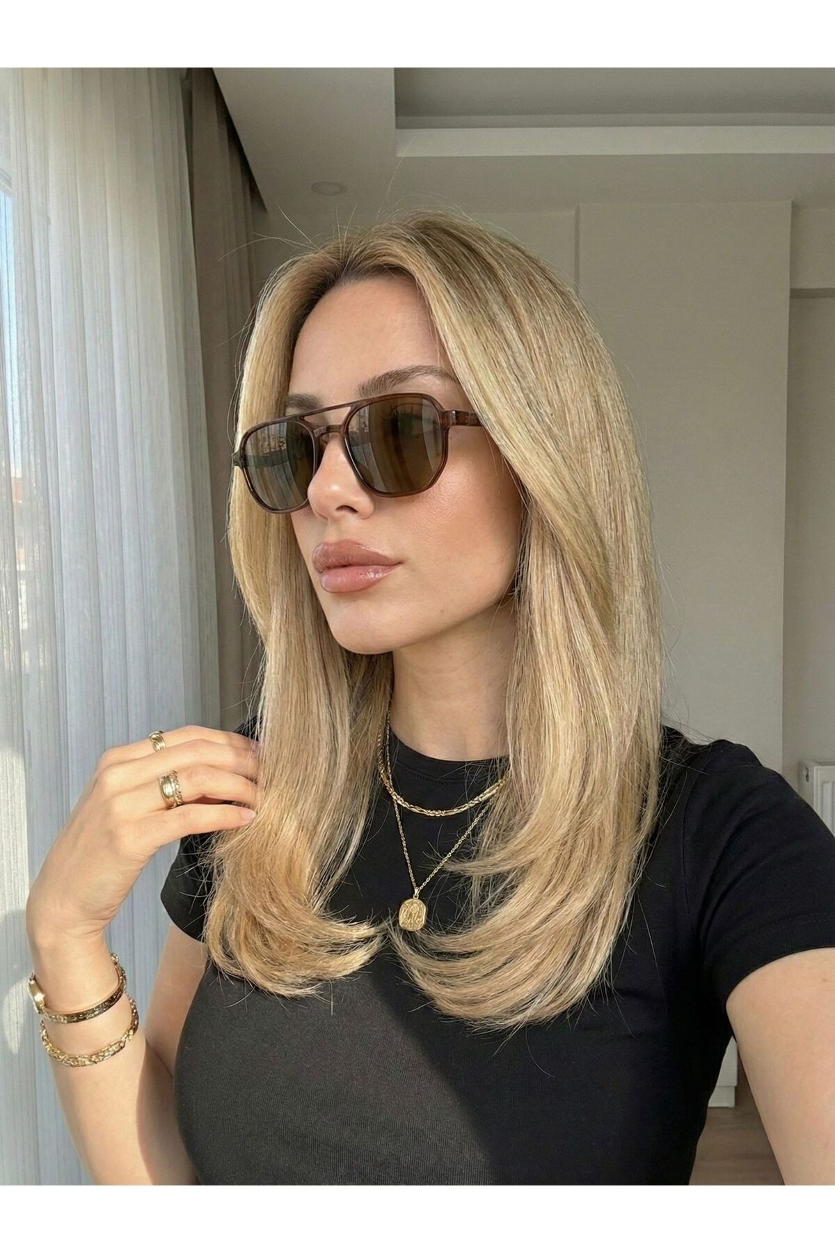 Goldmine Unisex Aura Güneş Gözlüğü Kahverengi - Görsel 2