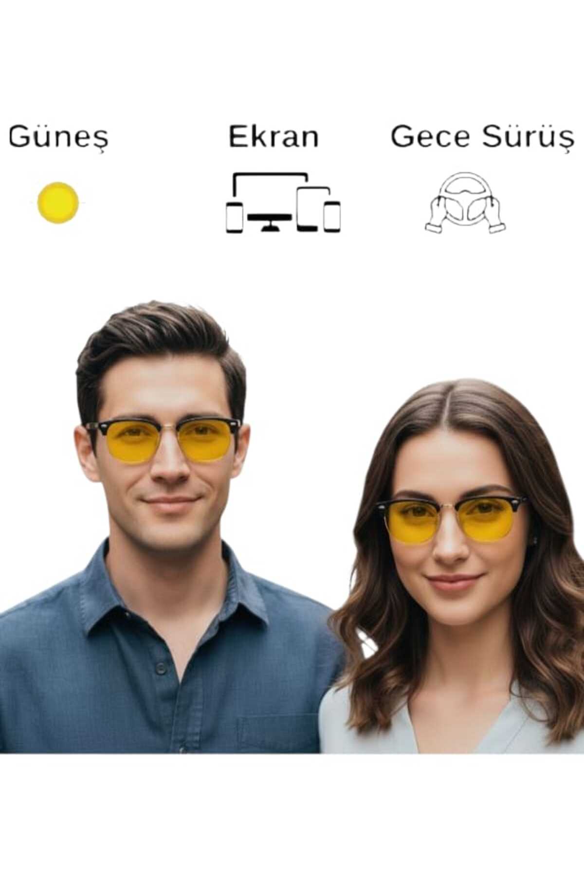 TrendMilano Gece Görüş Gözlüğü Sürüş ve Sis Gözlüğü - Görsel 2