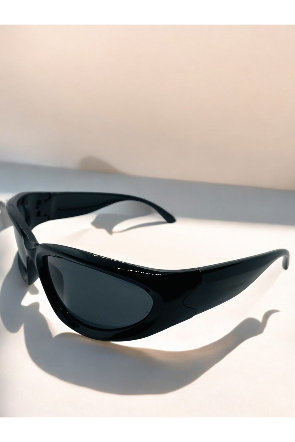 MİSE Parti / Bisiklet / Motosiklet / Uzaylı tarz siyah unisex güneş gözlüğü yeni sezon - Görsel 3