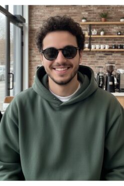 MONAL EYEWEAR NEW YORK U.S. MODEL SİYAH ÇERÇEVE SİYAH CAM YUVARLAK UNISEX GÜNEŞ GÖZLÜĞÜ UV400 KORUMA