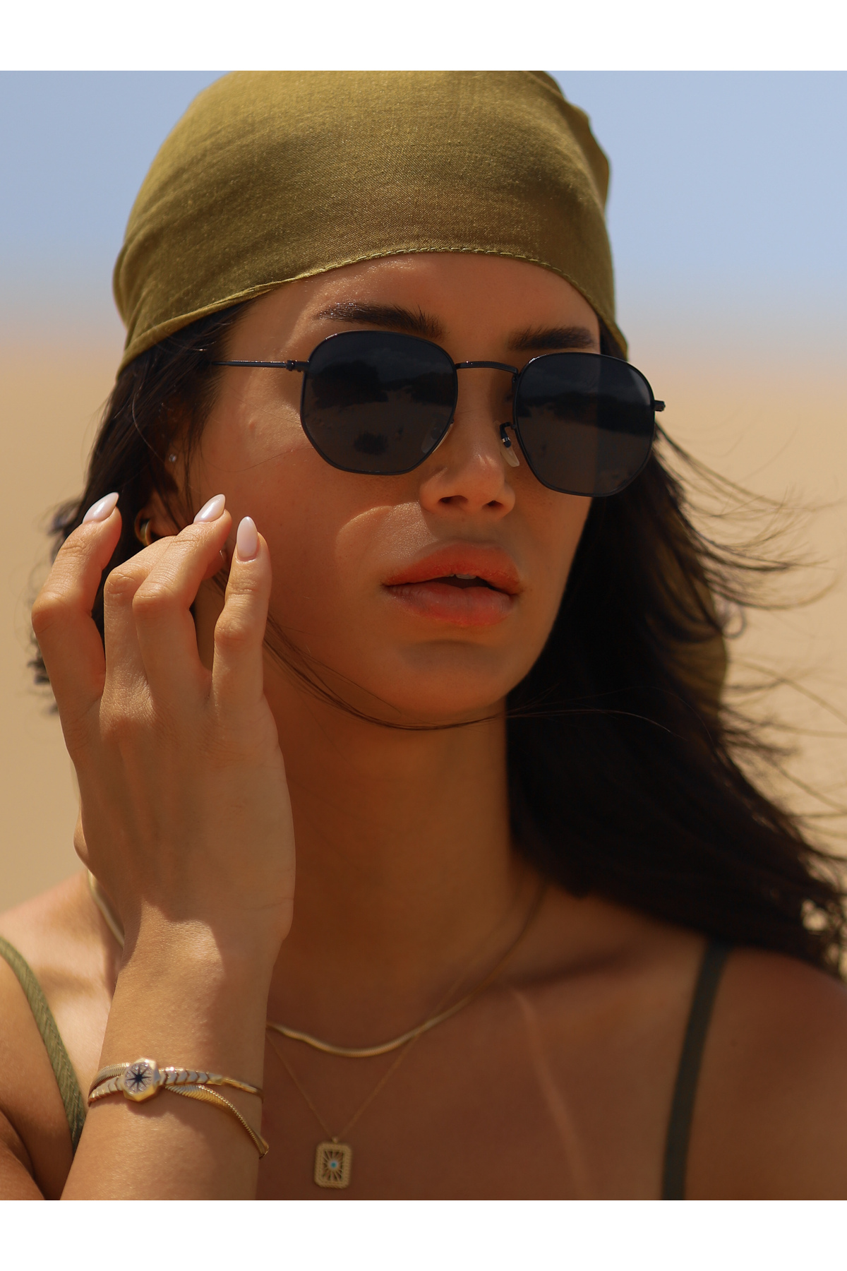 Angel Eyes Geometrik Yeşil Unisex Güneş Gözlüğü Ae3548yc2b4564 - Görsel 2