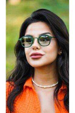 Angel Eyes Kadın Güneş Gözlüğü Köşeli Kare Yeşil Çerçeve Yeşil Cam
