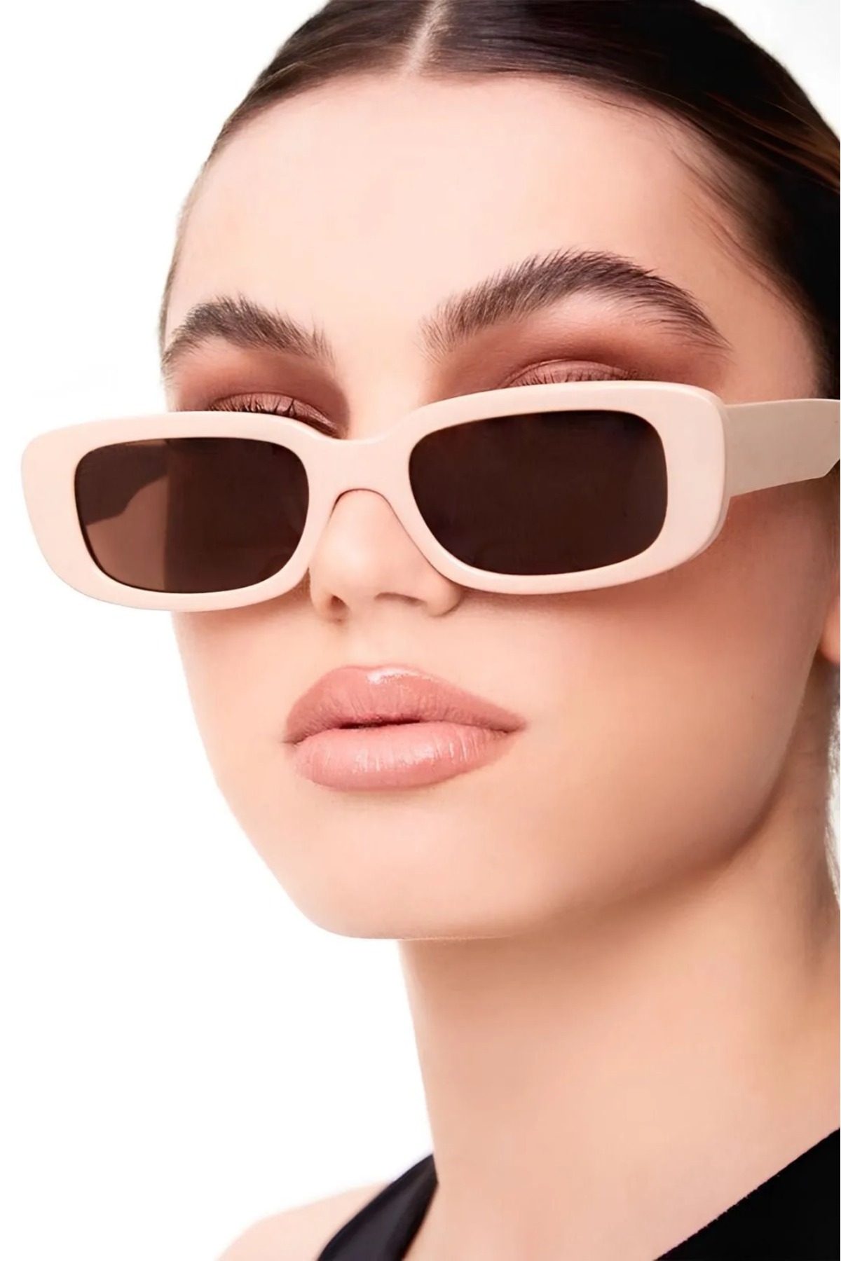 Nilu Moda Unisex Krem Kahve Güneş Gözlüğü - Görsel 3