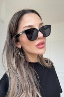 REN EYEWEAR Reyne Noire UV400 Korumalı, Hafif ve Şık Tasarımlı Geniş Çerçeveli Kadın Güneş Gözlüğü YENİ SEZON