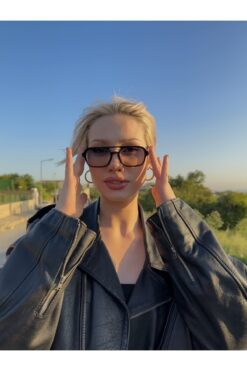 Eyesofia Swanky Lath Night Breeze Unisex Siyah Füme Güneş Gözlüğü