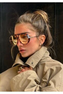 Bubbleatelier Damla Model Leopar Güneş Gözlüğü