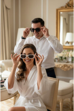 Happyline 2 Adet After Party Gözlük Düğün Parti Gözlüğü İncili Bride Gözlük Çift Güneş Gözlüğü Damat Gözlük