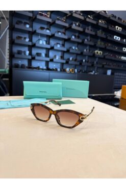 Bubbleatelier Leopar desenli kahverengi güneş gözlüğü