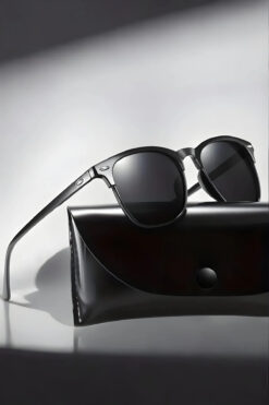 MACERATİ Pros Unisex Siyah Oval Çerçeve Polarize Cam Güneş Gözlüğü