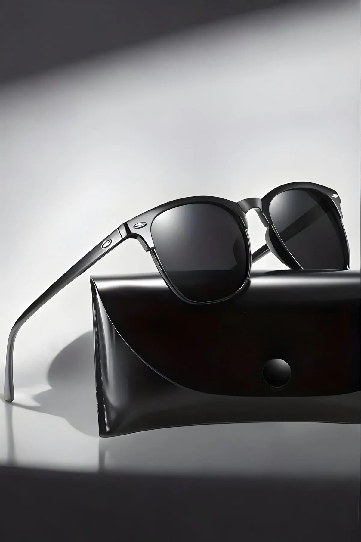 MACERATİ Pros Unisex Siyah Oval Çerçeve Polarize Cam Güneş Gözlüğü