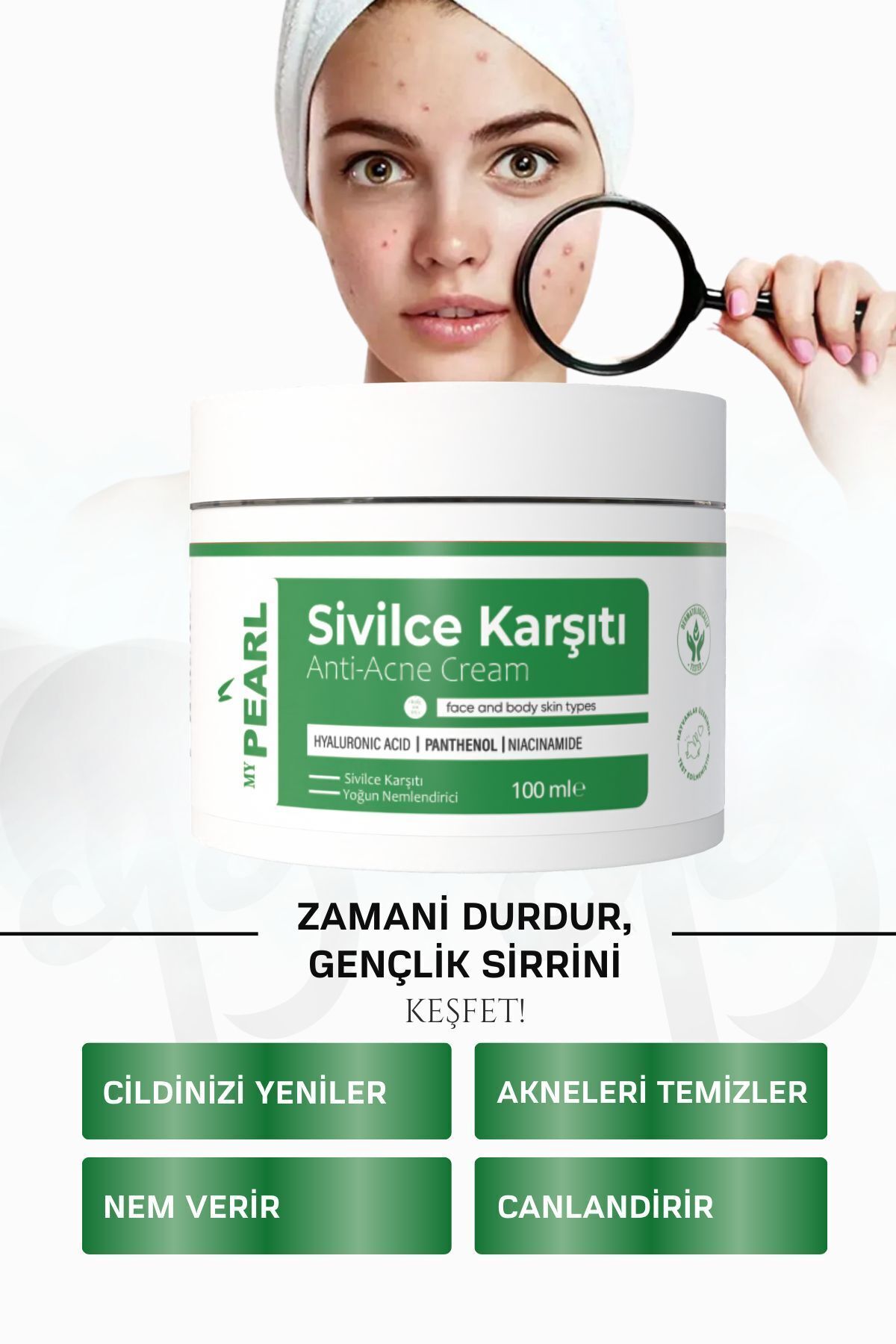 My pearl Sivilcee1 Karşıtı Akne Önleyici Yenileyici Bakım Kremi 100ml