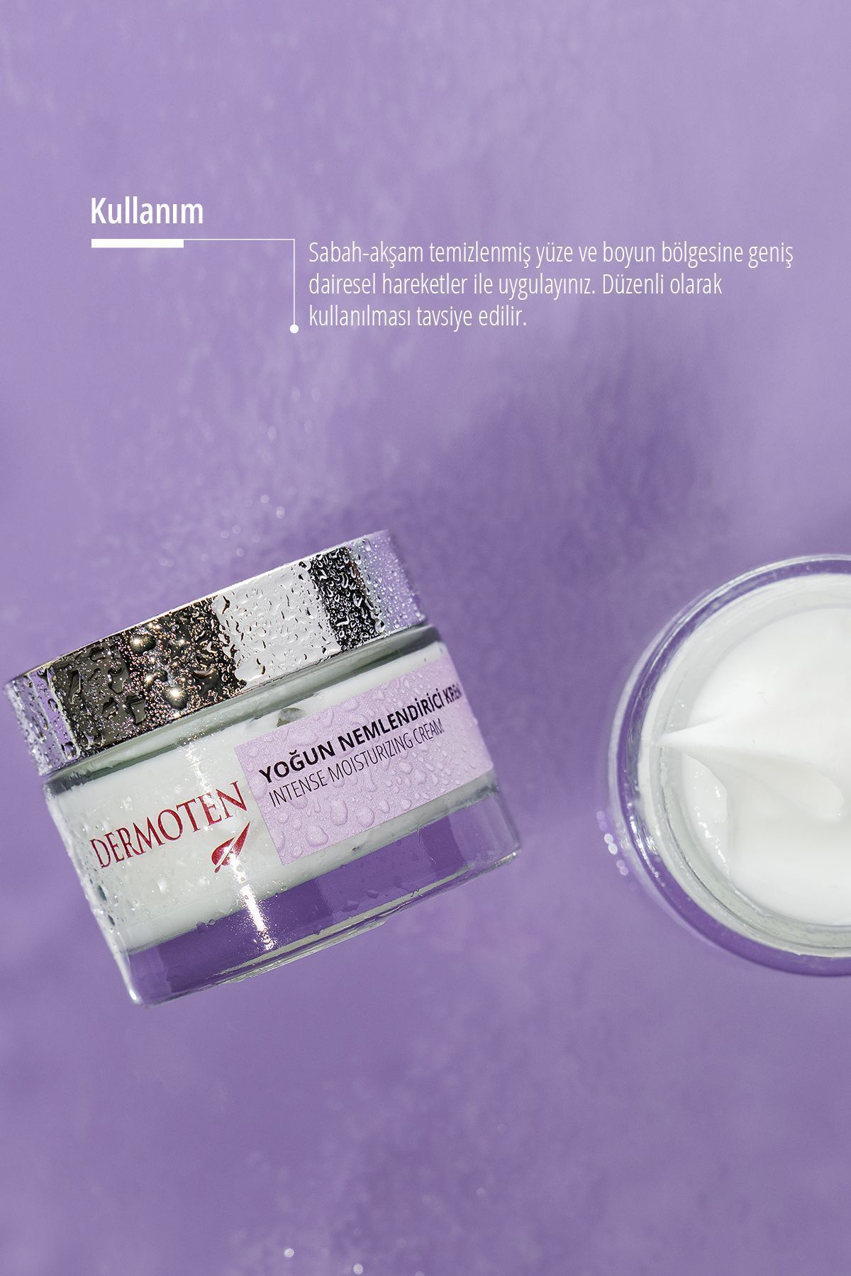 Dermoten 72 Saat Etkili Yoğun Nemlendirici Cilt Bakım Kremi 50 ml - Görsel 2