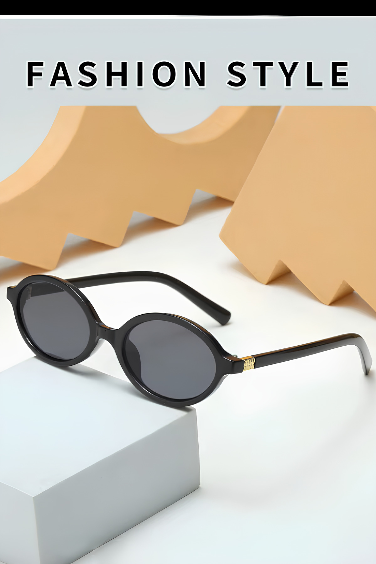 QAYYO Accessories Miuz Unisex Siyah Çerçeveli Oval Uv400 Güneş Gözlüğü