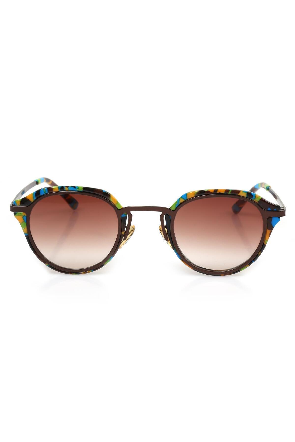 TomyHelf Kadın Güneş Gözlüğü Kahverengi Camlı Desenli Çerçeveli - Görsel 2