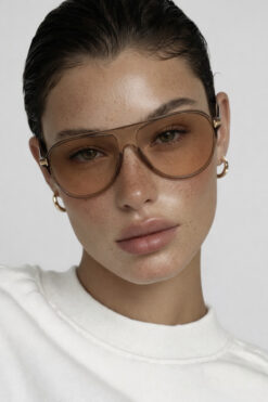 PİYESBOUTİQUE Kemik Pilot Oval Yeni Trend Unisex Kadın Erkek Uv400 Korumalı Güneş Gözlüğü