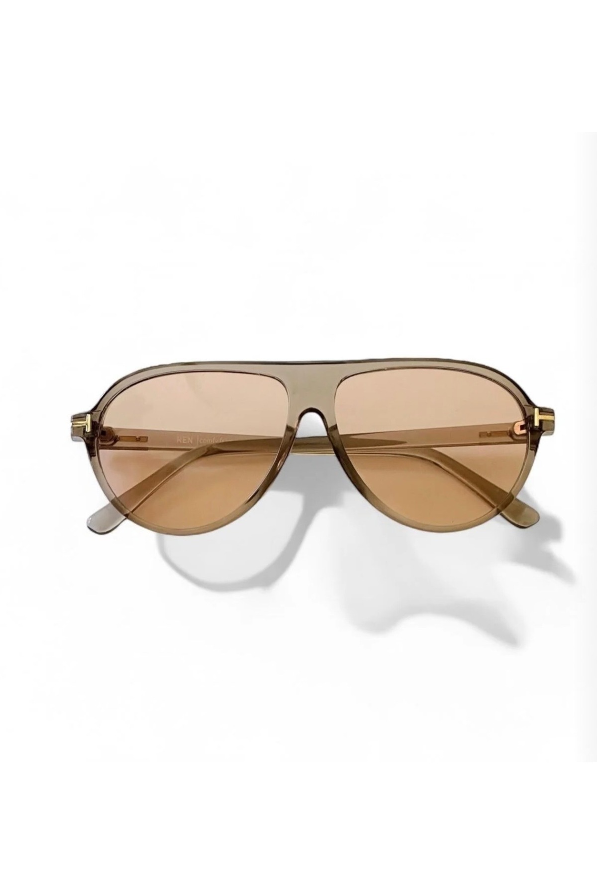 PİYESBOUTİQUE Kemik Pilot Oval Yeni Trend Unisex Kadın Erkek Uv400 Korumalı Güneş Gözlüğü - Görsel 2