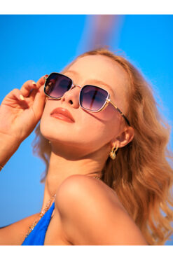 Angel Eyes Unısex Siyah Degrade Cam Sarı Çerçeve Güneş Gözlüğü