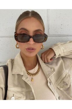 Mathilda Aksesuar Vintage Leopar Güneş Gözlüğü