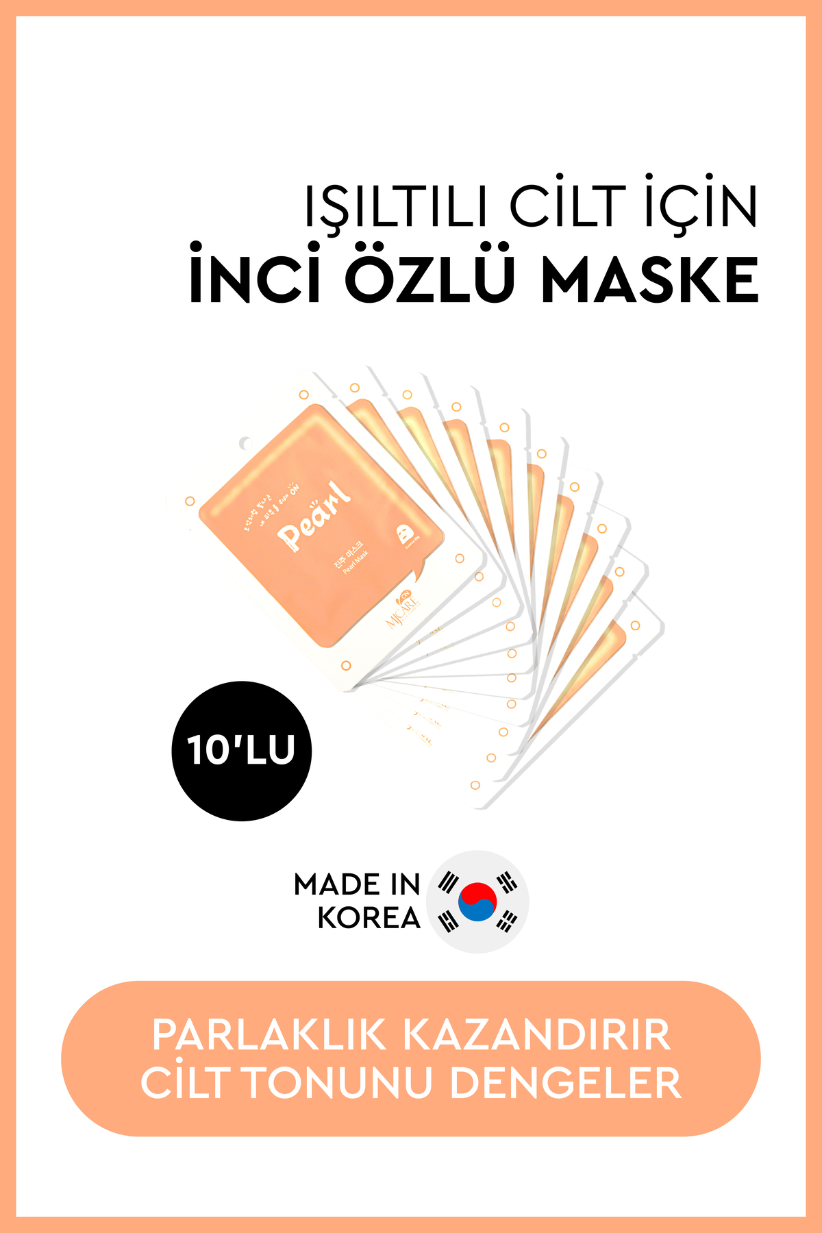 Mjcare On Pearl Mask - Inci Özlü Yüz Maskesi 10'lu