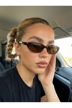 Goldmine Bella Vintage Cat Eye Güneş Gözlüğü Kahverengi