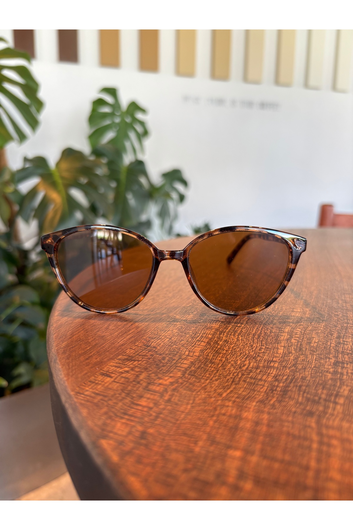funeyes Tokyo Cat Eye Leopar 49 Ekartman Güneş Gözlüğü Kadın Erkek Hafif Çekik Küçük Gözlük - Görsel 2