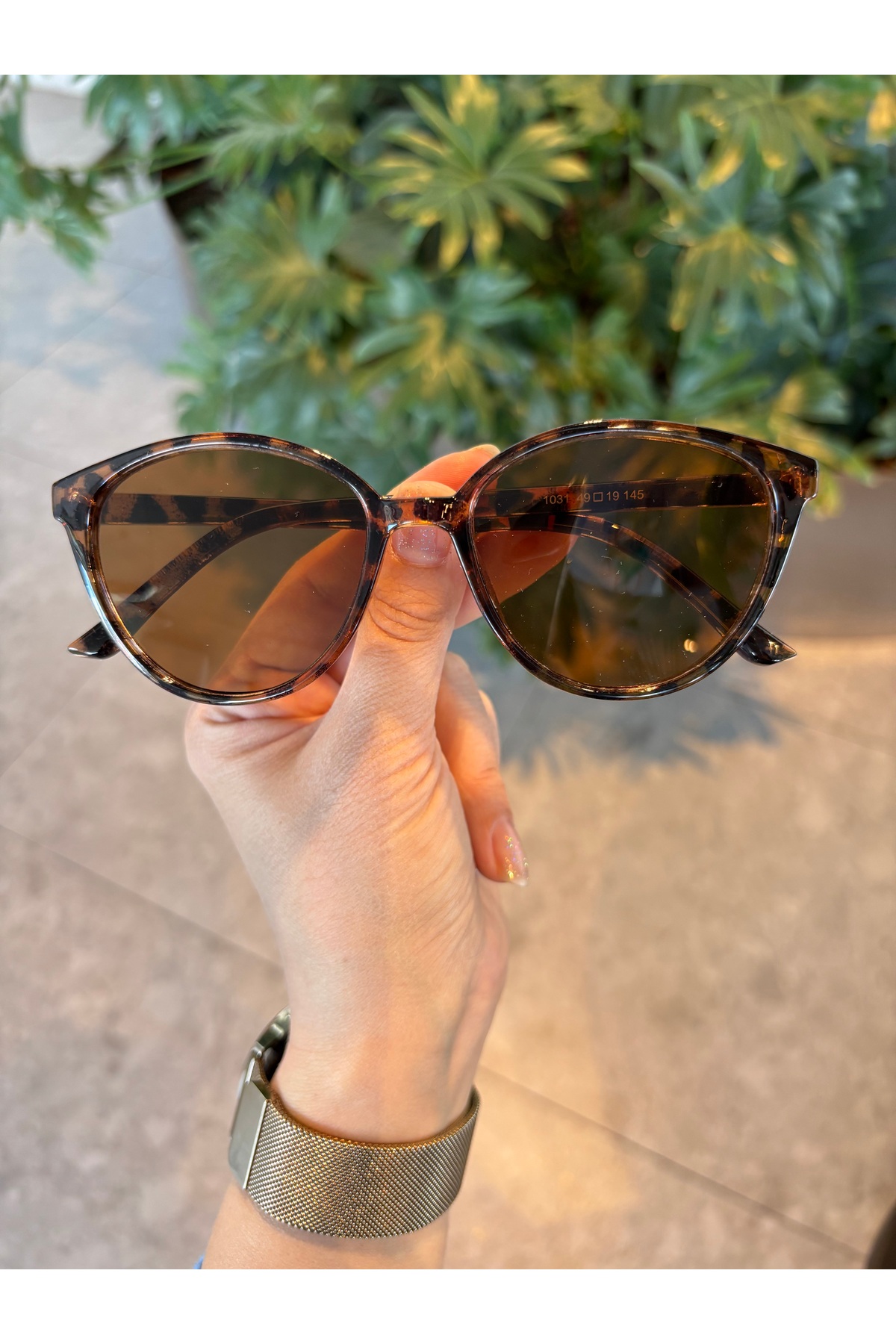 funeyes Tokyo Cat Eye Leopar 49 Ekartman Güneş Gözlüğü Kadın Erkek Hafif Çekik Küçük Gözlük - Görsel 3