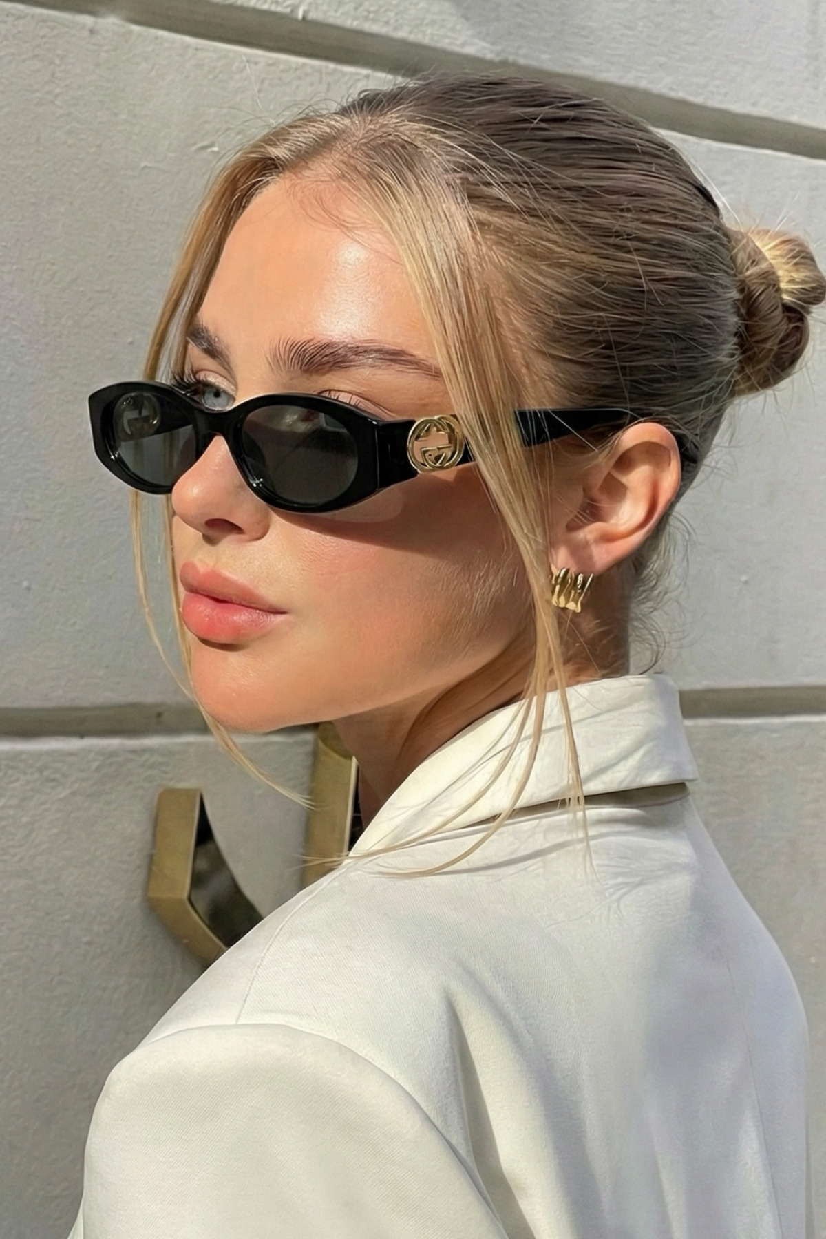 Chunky Frame Geranis Siyah Uv400 Korumalı Ultra Hafif Kadın Güneş Gözlüğü