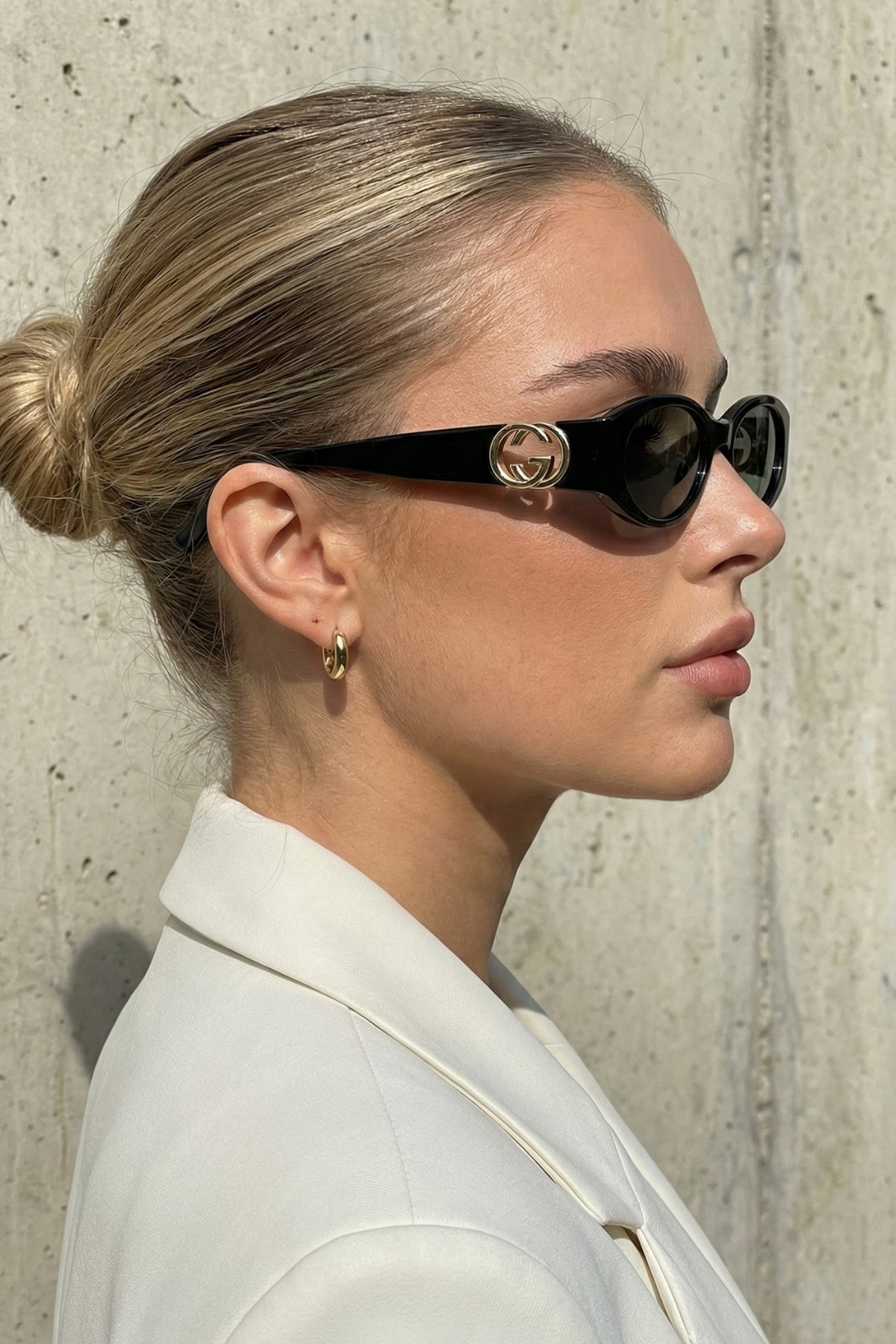 Chunky Frame Geranis Siyah Uv400 Korumalı Ultra Hafif Kadın Güneş Gözlüğü - Görsel 2