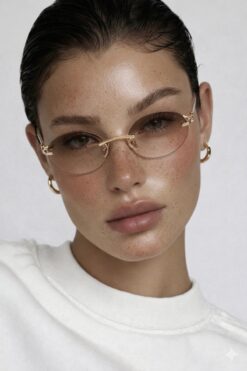 PİYESBOUTİQUE Unisex Kadın Erkek Uv400 Korumalı Oval Yuvarlak Kılıf Ve Silme Bezi Hediyeli Güneş Gözlüğü