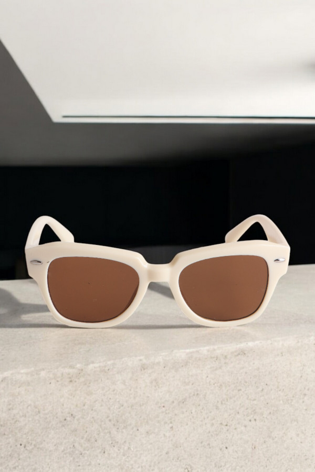 Eyesofia Ogıyanı Dı Polo Unısex Krem Kahverengi Güneş Gözlüğü - Görsel 2
