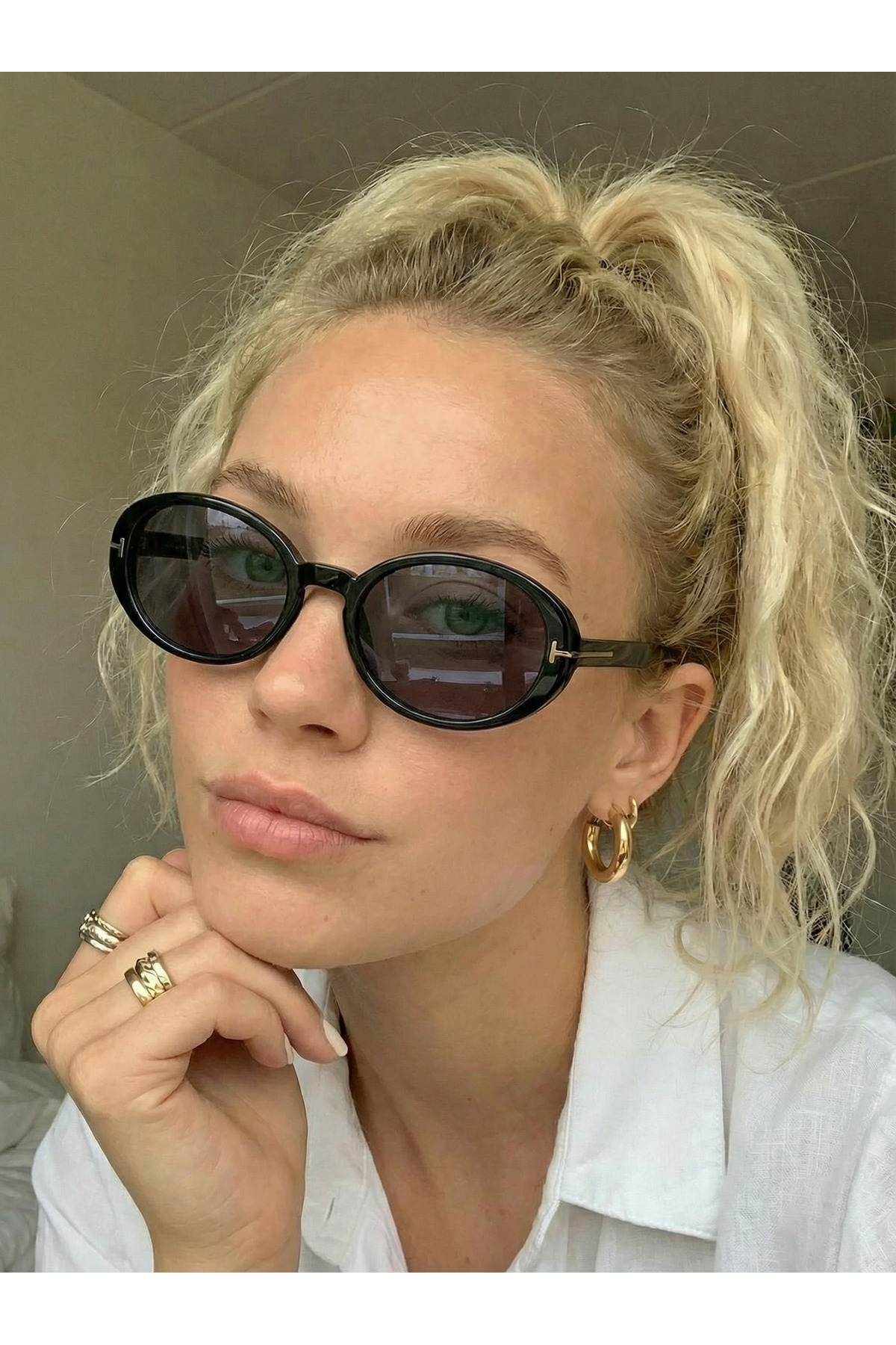 funeyes Lille Oval Elips Trend Model Güneş Gözlüşü 58 18 145