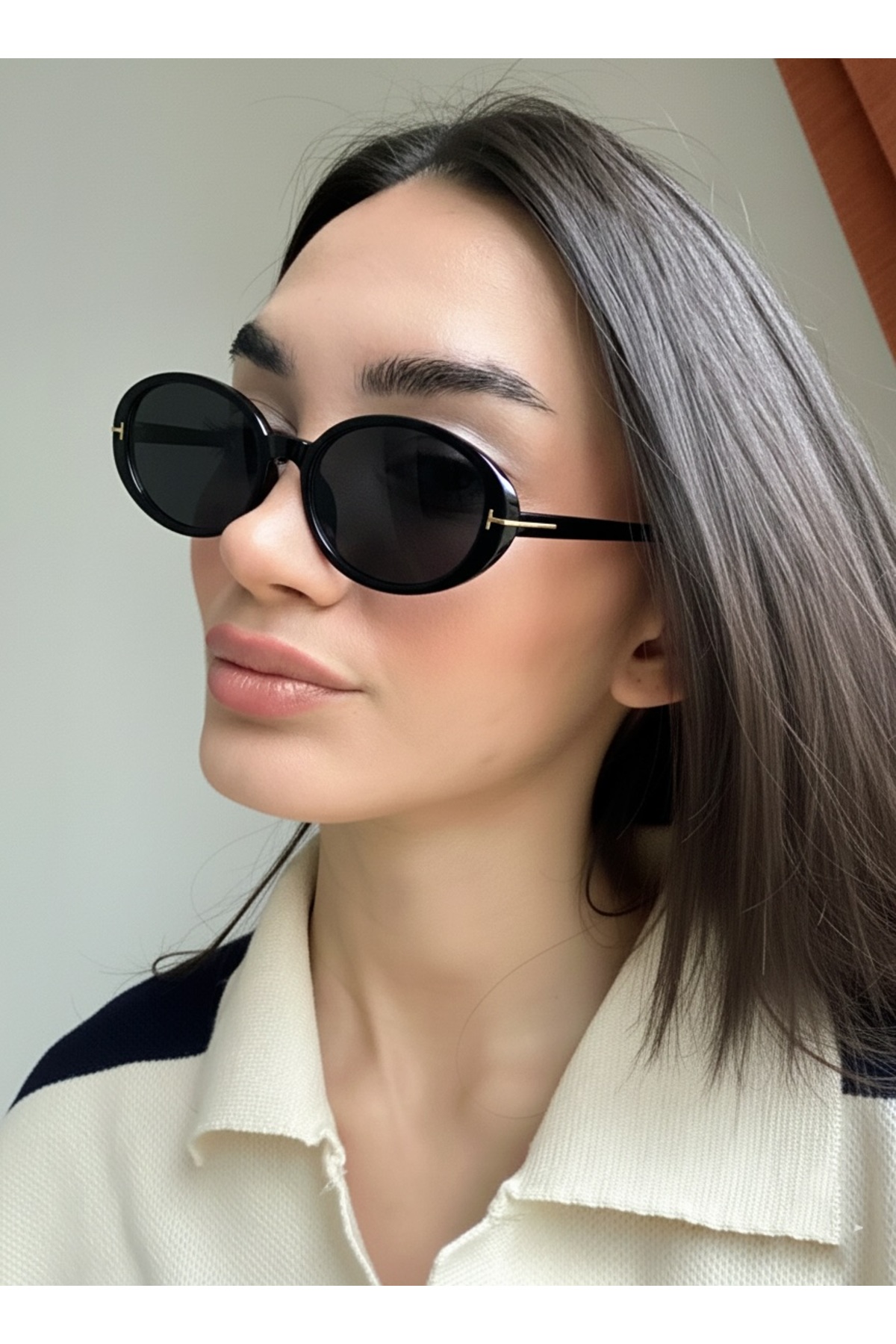 funeyes Lille Oval Elips Trend Model Güneş Gözlüşü 58 18 145 - Görsel 3