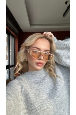 TomyHelf Yeni Sezon Şık Tasarım Mermer Desenli Çerçeve Nude Cam Vintage Unisex Güneş Gözlüğü