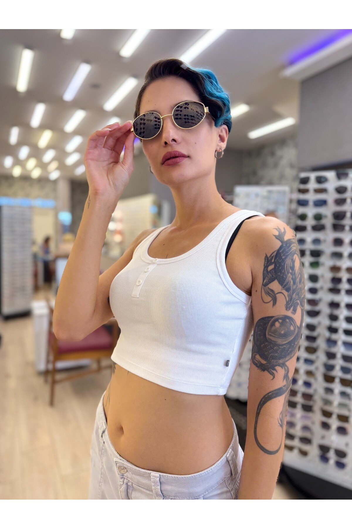 Olivier Philippe Via Gold/Black 55 Polarize Güneş Gözlüğü - Görsel 3