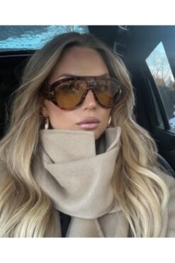 Bubbleatelier Yeşil Cam Detay Kemik Güneş Gözlüğü