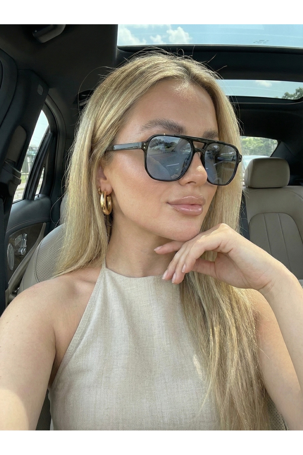 Goldmine Unisex Precious Güneş Gözlüğü Siyaha Mavi - Görsel 3