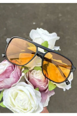 KAMPANİX Unisex Turuncu Camlı Güneş Gözlüğü