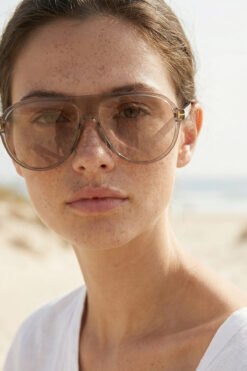 Kapin Slate Damla Retro Pilot Unisex Güneş Gözlüğü - Nude Bej