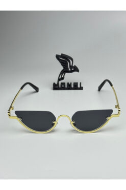 MONAL LUCCY SİYAH GÜNEŞ GÖZLÜĞÜ Cateye Gold Çerçeve 52 Ekartman