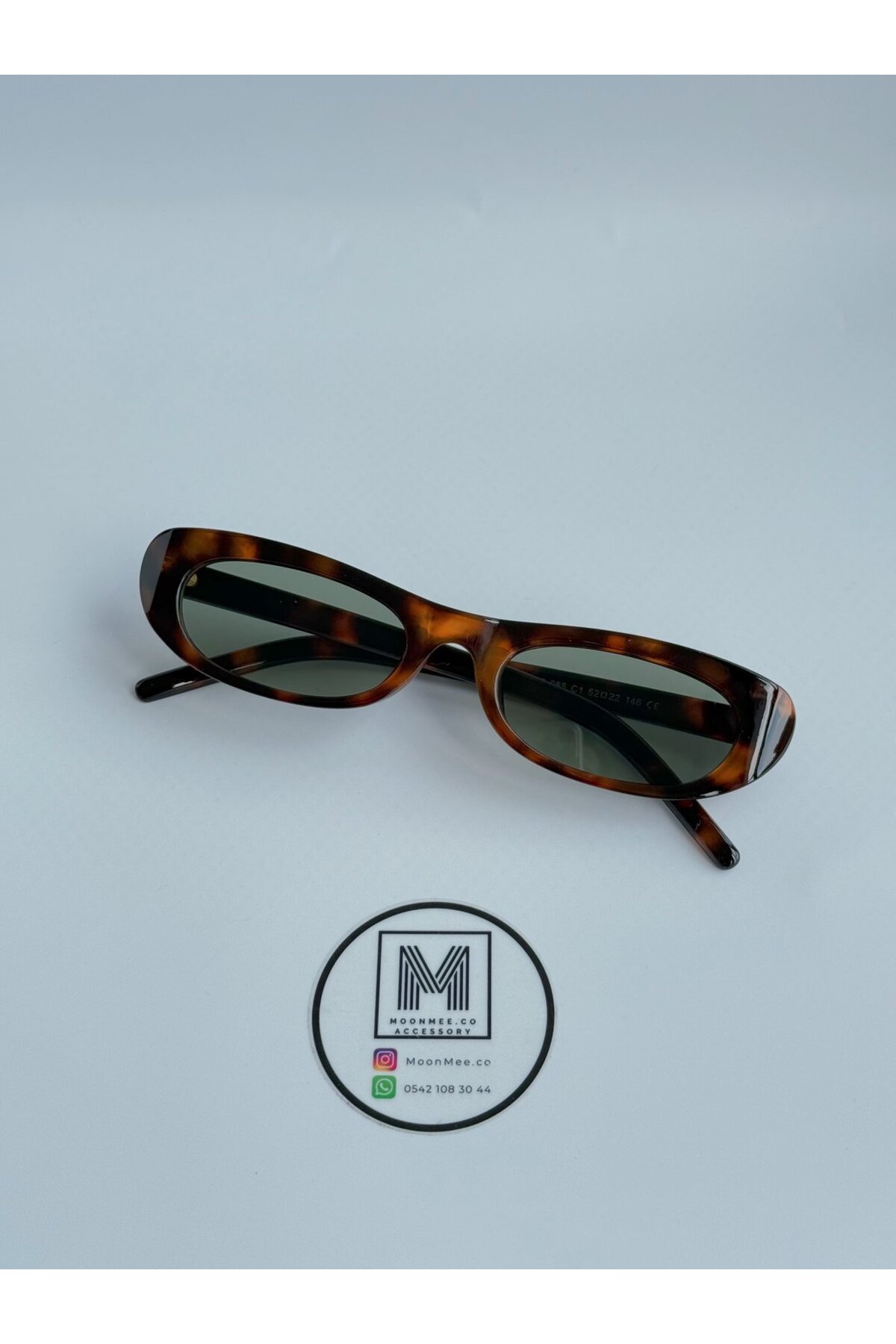 MOONMEE Yesel Güneş Gözlük - Unisex Güneş Gözlüğü Leopar / Yeşil UV400 Korumalı - Görsel 2